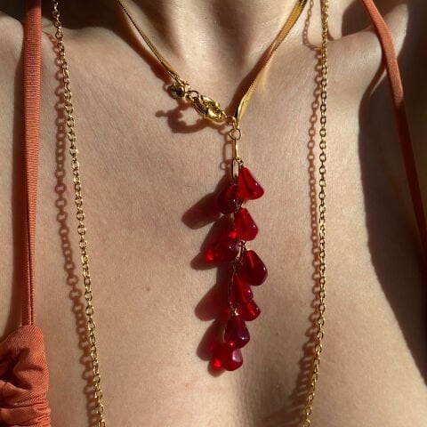 Nar Salkım Zincir Kolye