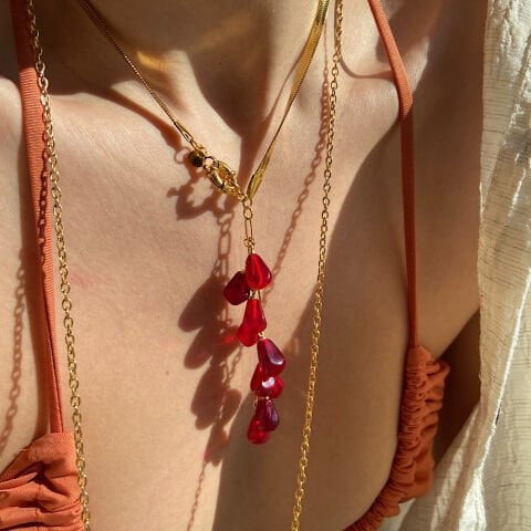 Nar Salkım Zincir Kolye