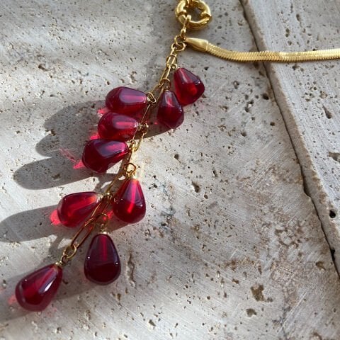 Nar Salkım Zincir Kolye