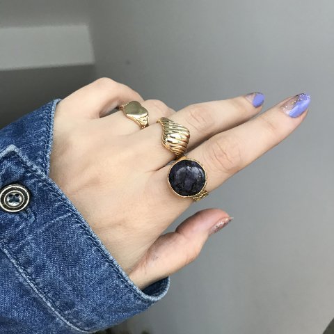 Labradorit Oval Doğal Taş Yüzük