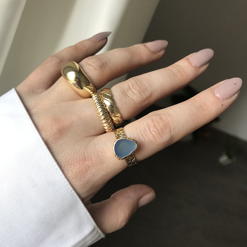 Ölü Deniz 2 Agat Doğal Taş Yüzük