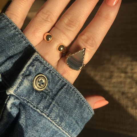 Malta Agat Doğal Taş Yüzük