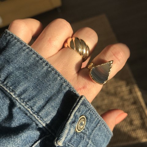 Malta Agat Doğal Taş Yüzük