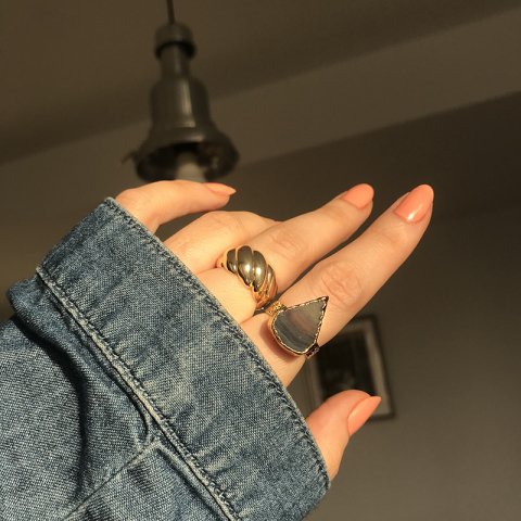 Malta Agat Doğal Taş Yüzük