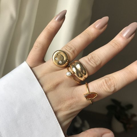 Kolezyum Agat Doğal Taş Yüzük