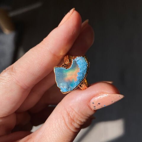 Mikonos 2 Agat Doğal Taş Yüzük