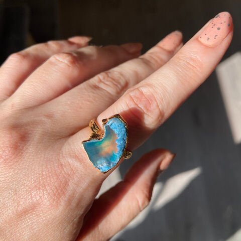 Mikonos 2 Agat Doğal Taş Yüzük