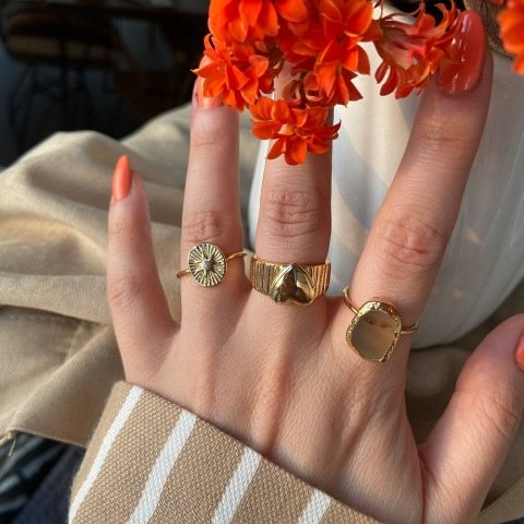 Abant 2 Agat Doğal Taş Yüzük