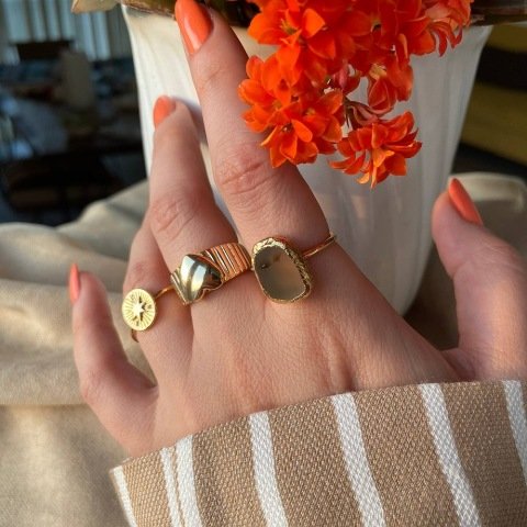 Abant 2 Agat Doğal Taş Yüzük