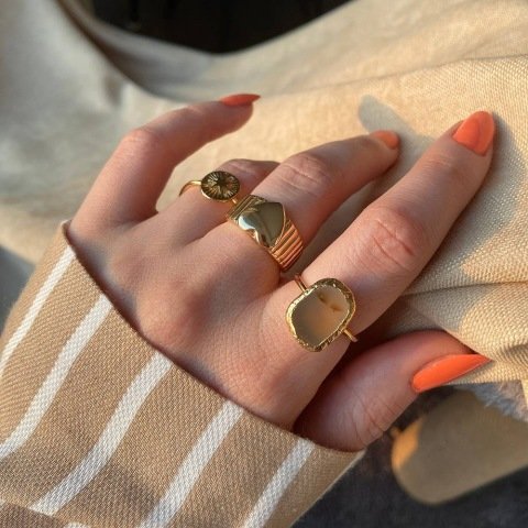 Abant 2 Agat Doğal Taş Yüzük