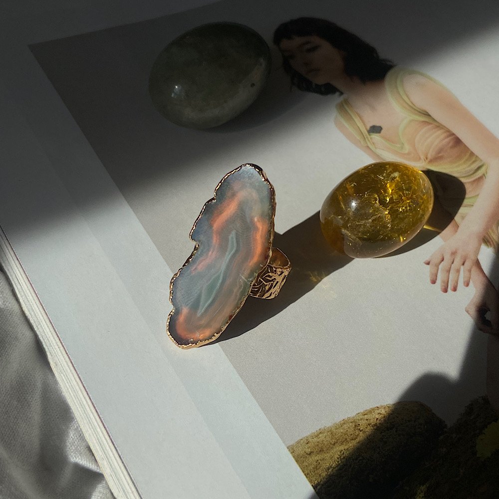 Bali Agat Doğal Taş Yüzük