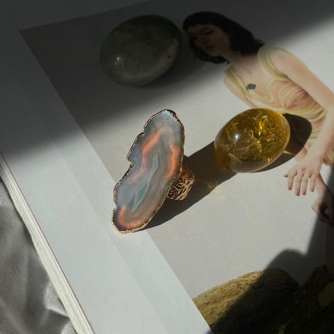 Bali Agat Doğal Taş Yüzük