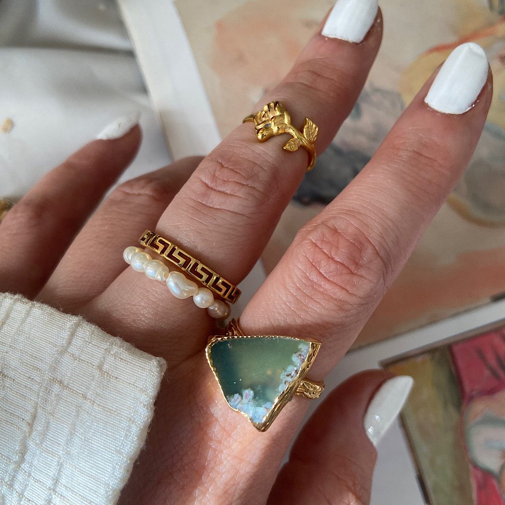 Tayland Agat Doğal Taş Yüzük