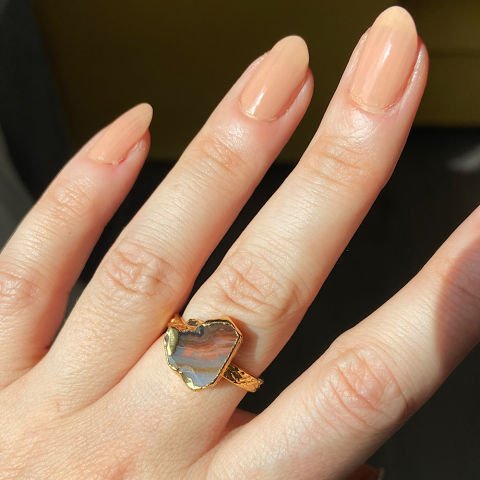 Peri Bacaları Agat Doğal Taş Yüzük