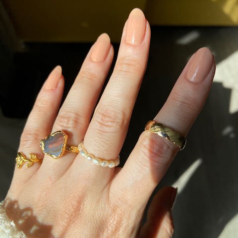 Peri Bacaları Agat Doğal Taş Yüzük