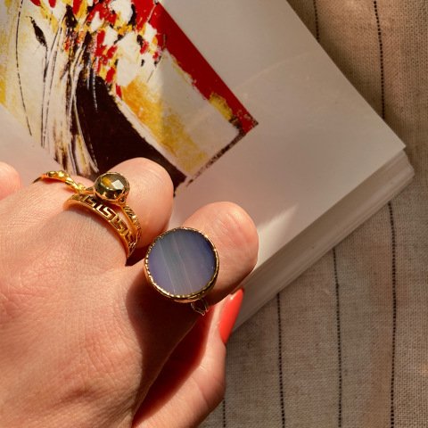 Salda Gölü 2 Agat Doğal Taş Yüzük