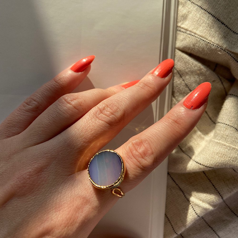 Salda Gölü 2 Agat Doğal Taş Yüzük