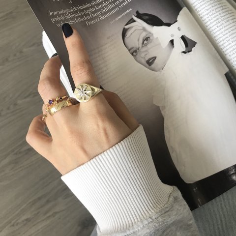 Renkli Zirkon Taşlı Yüzük