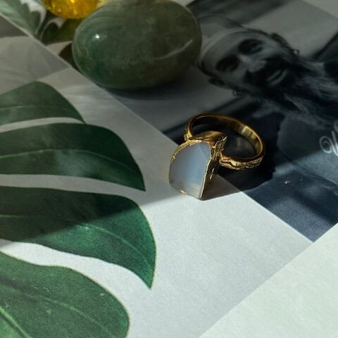 Alaska Agat Doğal Taş Yüzük