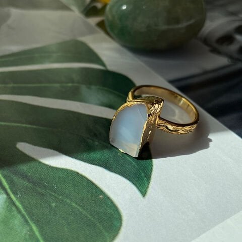 Alaska Agat Doğal Taş Yüzük