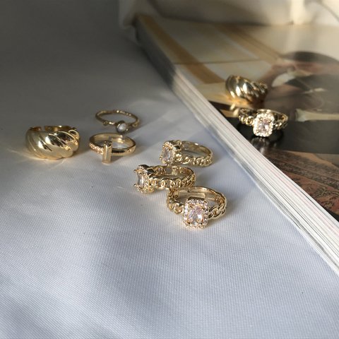 Baget Taşlı Zincir Yüzük