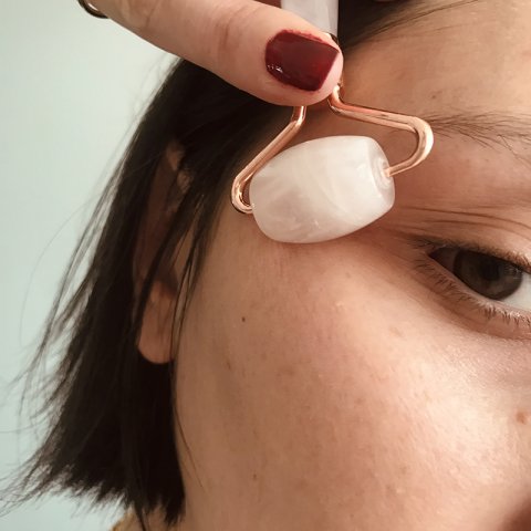 Pembe Kuvars Doğal Taş Face Roler