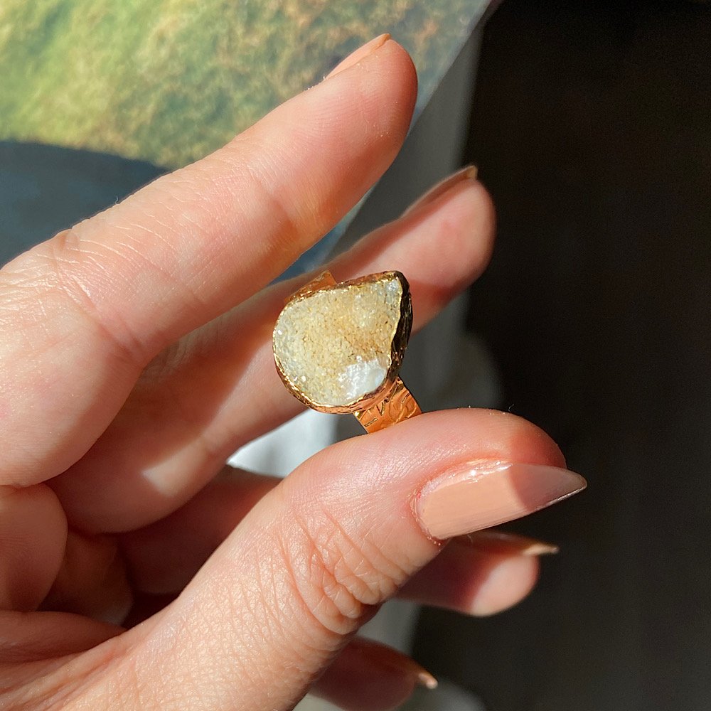Druzy Taşı Yüzük