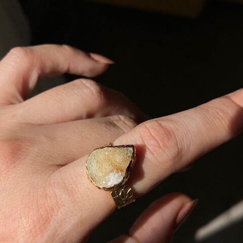 Druzy Taşı Yüzük