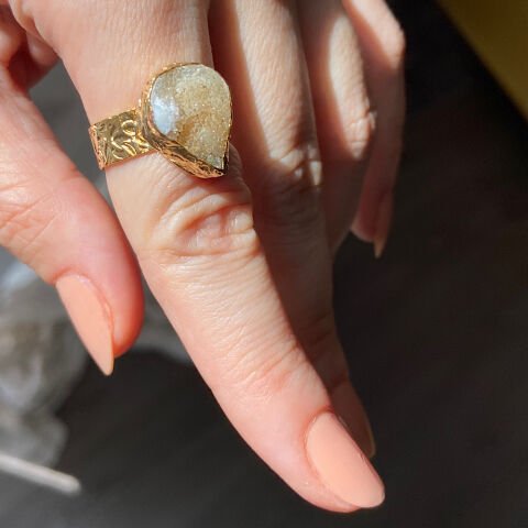 Druzy Taşı Yüzük