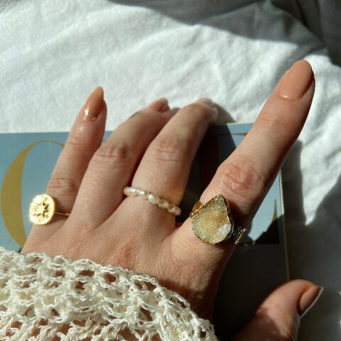 Druzy Taşı Yüzük