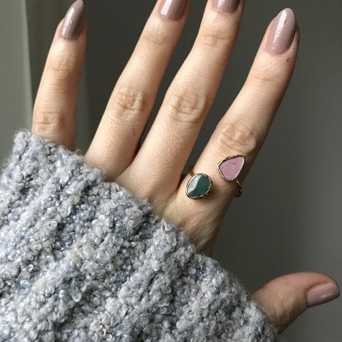 Amazon 2 Agat Doğal Taş Yüzük