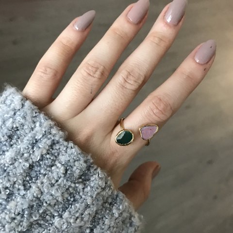 Amazon 2 Agat Doğal Taş Yüzük