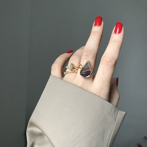 Çığlık Agat Doğal Taş Yüzük