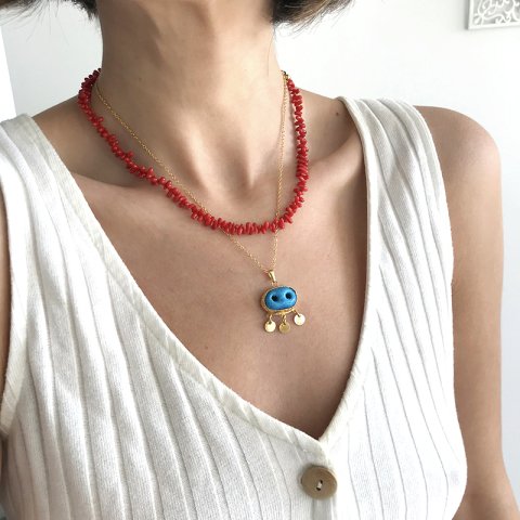 Minimal Mercan Kolye