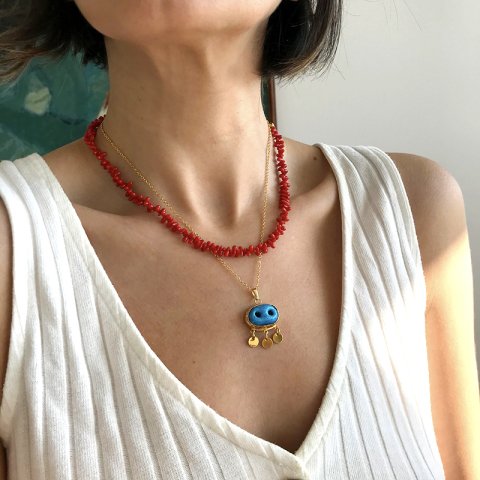 Minimal Mercan Kolye