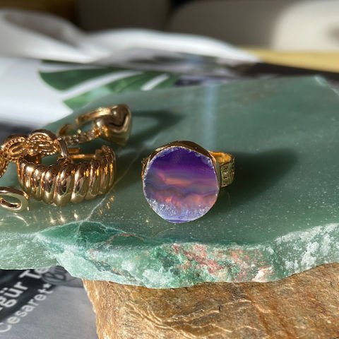 Procida 3 Agat Doğal Taş Yüzük