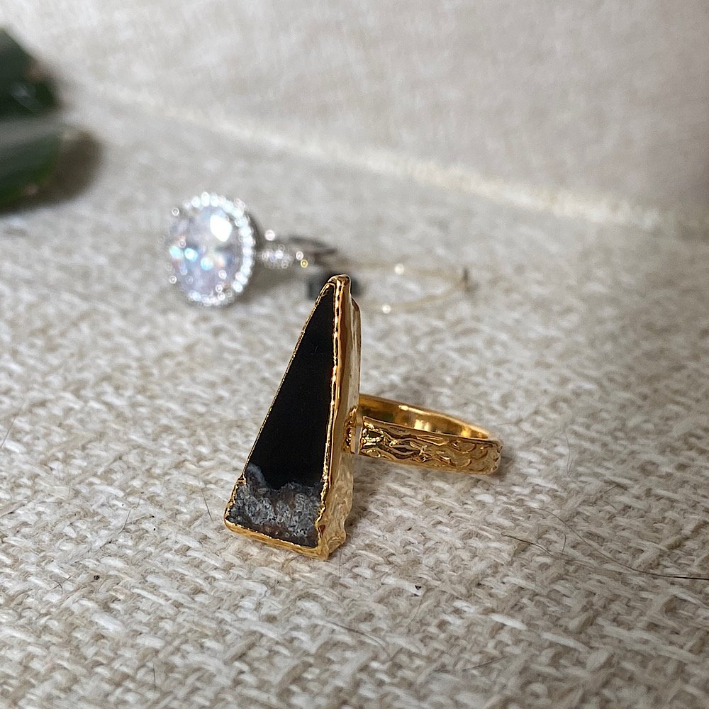 Jotunheimen Mountain Agat Doğal Taş Yüzük