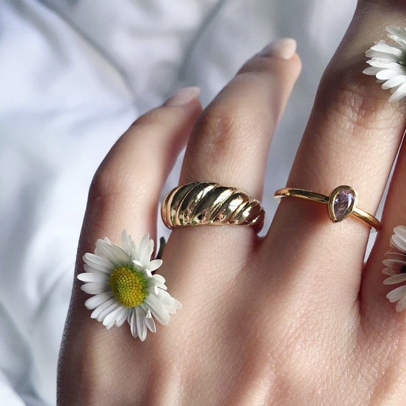 Burgu Yüzük Light Gold