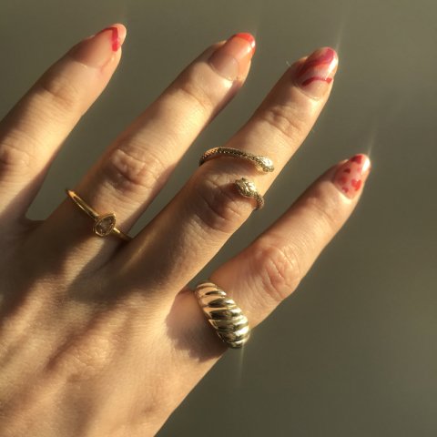 Burgu Yüzük Light Gold