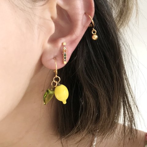 Limon Küpe Yapraklı