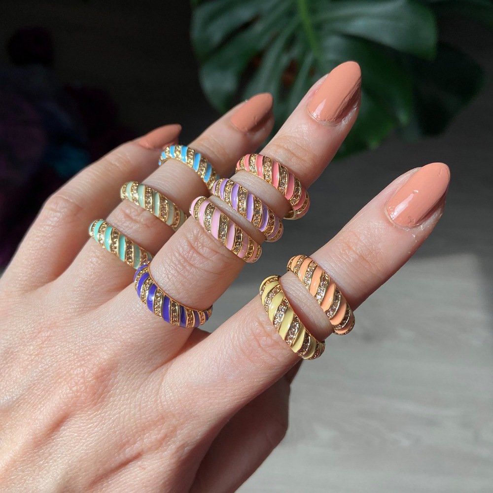 Taşlı Mineli Burgu Yüzük