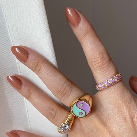 Taşlı Mineli Burgu Yüzük