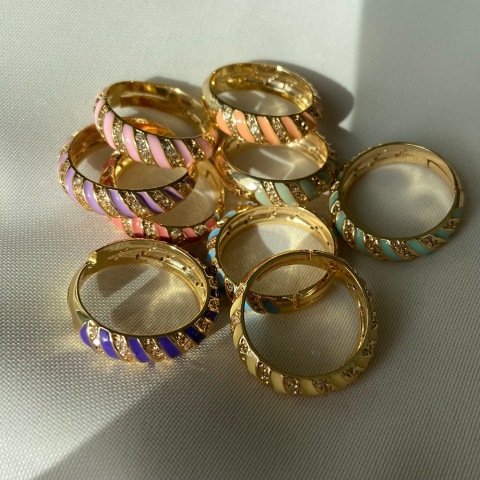 Taşlı Mineli Burgu Yüzük