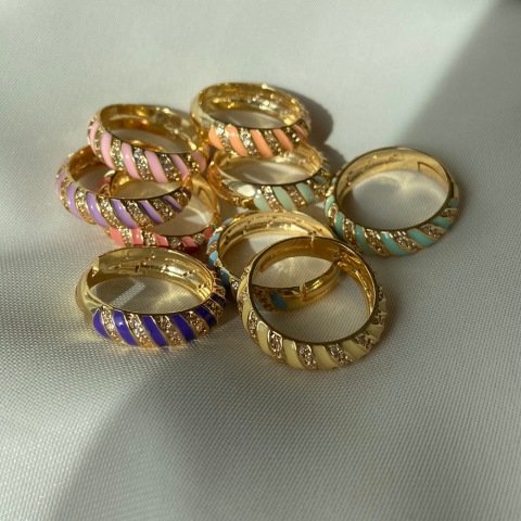 Taşlı Mineli Burgu Yüzük