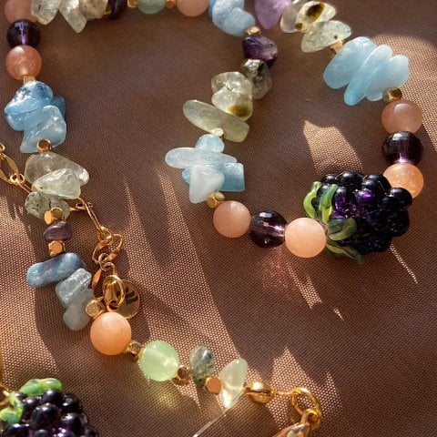 Böğürtlen Kolye Berry Meets Aquamarine