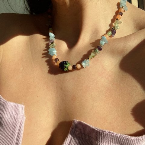 Böğürtlen Kolye Berry Meets Aquamarine