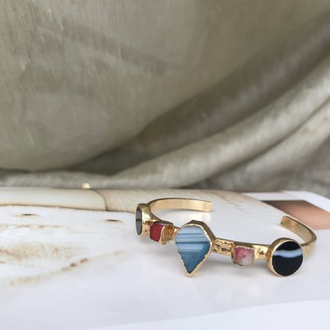 Mikonos Agat Doğal Taş Bileklik