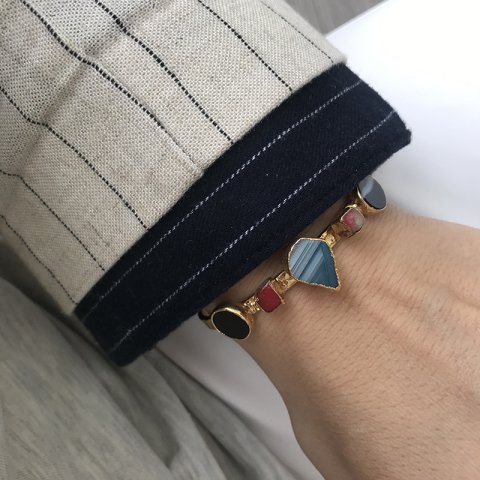 Mikonos Agat Doğal Taş Bileklik