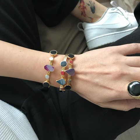 Mikonos Agat Doğal Taş Bileklik