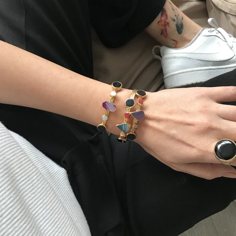 Mikonos Agat Doğal Taş Bileklik